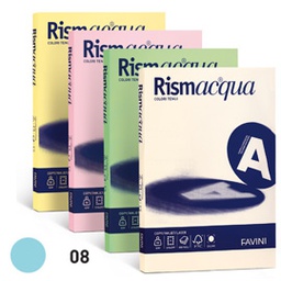 [32755] Carta RISMACQUA 140gr A4 200fg celeste 08 FAVINI