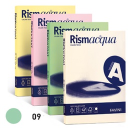 [32756] Carta RISMACQUA 140gr A4 200fg verde chiaro 09 FAVINI