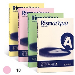 [50597] Carta RISMACQUA SMALL A4 200gr 50fg rosa 10 FAVINI