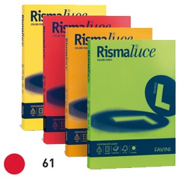 [32738] Carta RISMALUCE 140gr A4 200fg rosso scarlatto 61 FAVINI