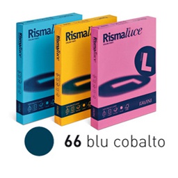 [85814] Carta RISMALUCE 200gr A4 125fg blu cobalto 66 Favini